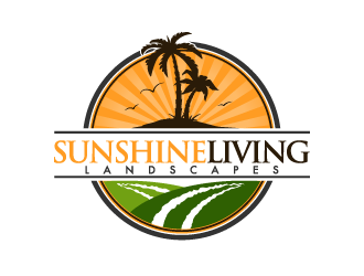 Sunshine Living Landscapes logo design by pencilhand