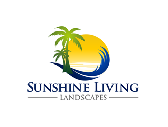 Sunshine Living Landscapes logo design by enzidesign