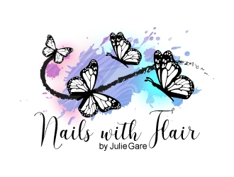 Nails with Flair by Julie Gare logo design by uttam