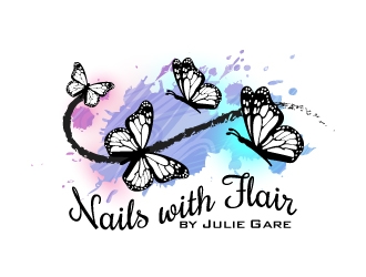 Nails with Flair by Julie Gare logo design by uttam