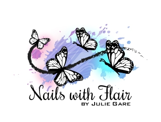 Nails with Flair by Julie Gare logo design by uttam