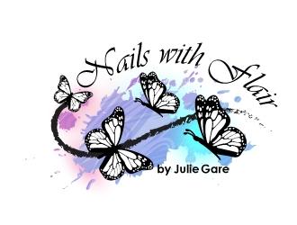 Nails with Flair by Julie Gare logo design by uttam