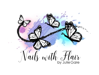 Nails with Flair by Julie Gare logo design by uttam