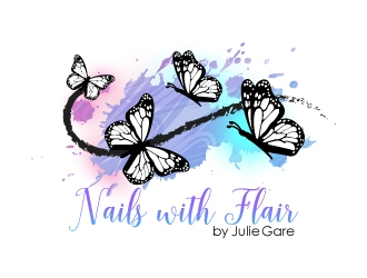 Nails with Flair by Julie Gare logo design by uttam