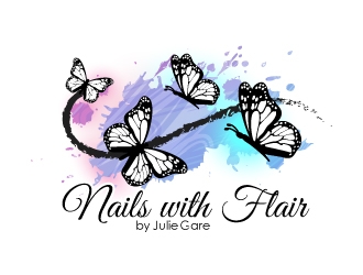 Nails with Flair by Julie Gare logo design by uttam