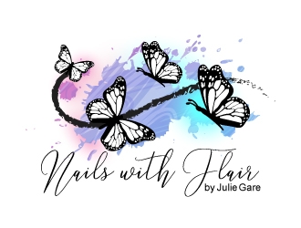 Nails with Flair by Julie Gare logo design by uttam
