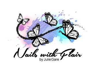 Nails with Flair by Julie Gare logo design by uttam