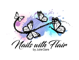 Nails with Flair by Julie Gare logo design by uttam