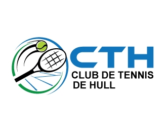Club de tennis de Hull (CTH) logo design by invento