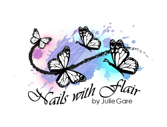 Nails with Flair by Julie Gare logo design by uttam