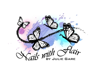 Nails with Flair by Julie Gare logo design by uttam