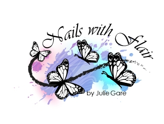 Nails with Flair by Julie Gare logo design by uttam