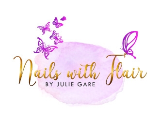Nails with Flair by Julie Gare logo design by Bunny_designs
