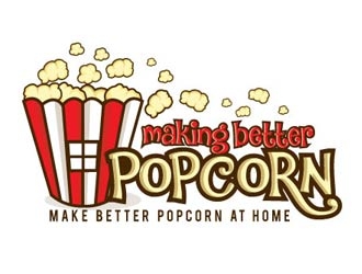 making better popcorn logo design by shere