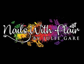 Nails with Flair by Julie Gare logo design by shere