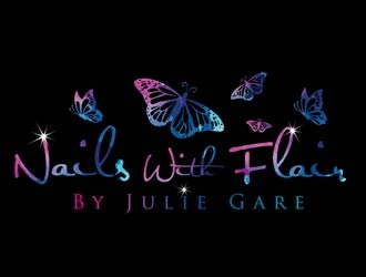Nails with Flair by Julie Gare logo design by shere