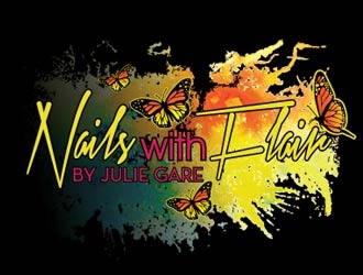 Nails with Flair by Julie Gare logo design by shere