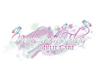 Nails with Flair by Julie Gare logo design by shere