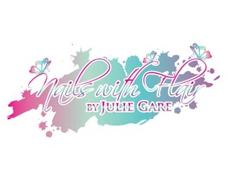 Nails with Flair by Julie Gare logo design by shere