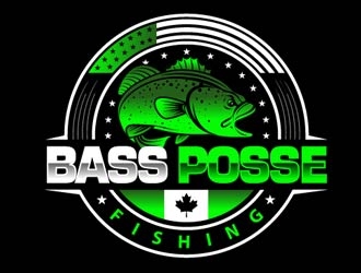 Bass Posse Fishing logo design by shere