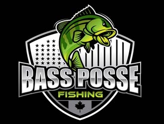 Bass Posse Fishing logo design by shere