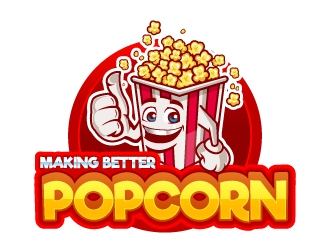 making better popcorn logo design by Aelius
