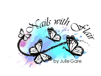 Nails with Flair by Julie Gare logo design by uttam