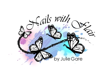 Nails with Flair by Julie Gare logo design by uttam