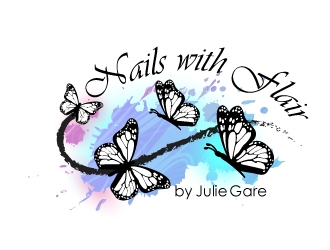 Nails with Flair by Julie Gare logo design by uttam
