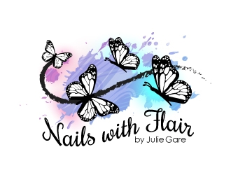 Nails with Flair by Julie Gare logo design by uttam