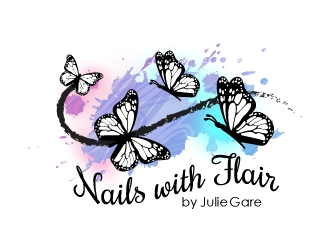 Nails with Flair by Julie Gare logo design by uttam