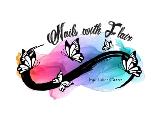 Nails with Flair by Julie Gare logo design by MarkindDesign
