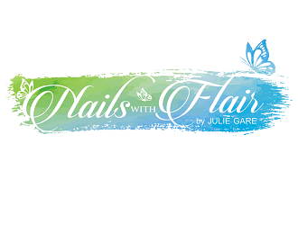 Nails with Flair by Julie Gare logo design by coco