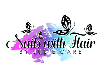 Nails with Flair by Julie Gare logo design by done