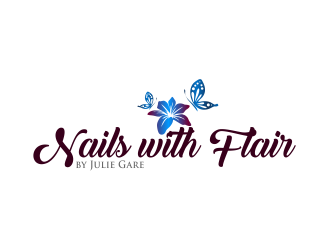 Nails with Flair by Julie Gare logo design by meliodas