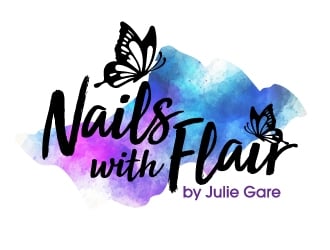 Nails with Flair by Julie Gare logo design by jaize