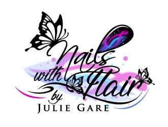 Nails with Flair by Julie Gare logo design by aRBy