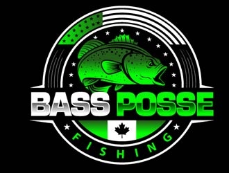 Bass Posse Fishing logo design by shere