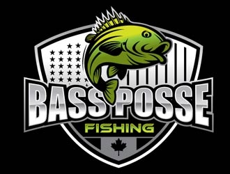 Bass Posse Fishing logo design by shere