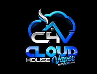 Cloud house vapes  logo design by DreamLogoDesign