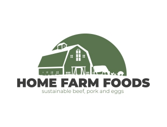 Home Farm Foods logo design by Eliben
