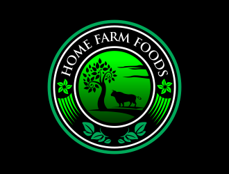 Home Farm Foods logo design by AisRafa