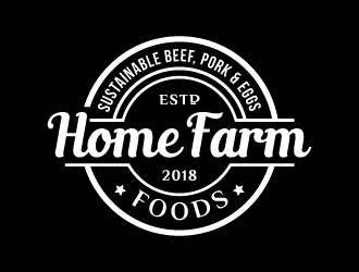 Home Farm Foods logo design by Godvibes