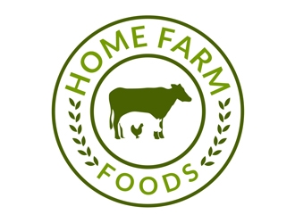 Home Farm Foods logo design by Roma