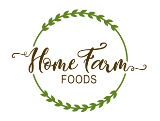 Home Farm Foods logo design by Roma