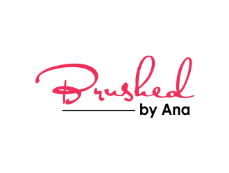 Brushed by Ana logo design by Girly