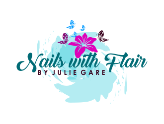 Nails with Flair by Julie Gare logo design by meliodas