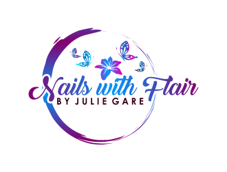 Nails with Flair by Julie Gare logo design by meliodas