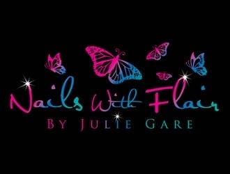 Nails with Flair by Julie Gare logo design by shere