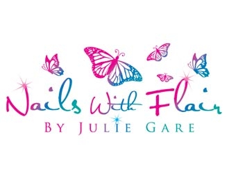 Nails with Flair by Julie Gare logo design by shere